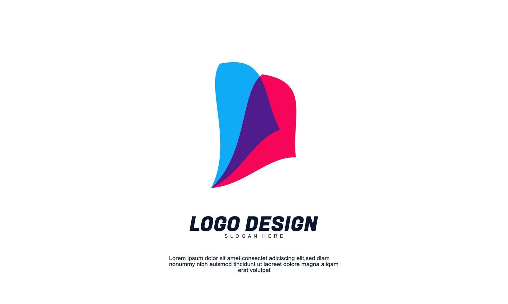 fantastiskt kreativt företag affärsidé brandtity logotyp design multicolor transparent malldesign vektor