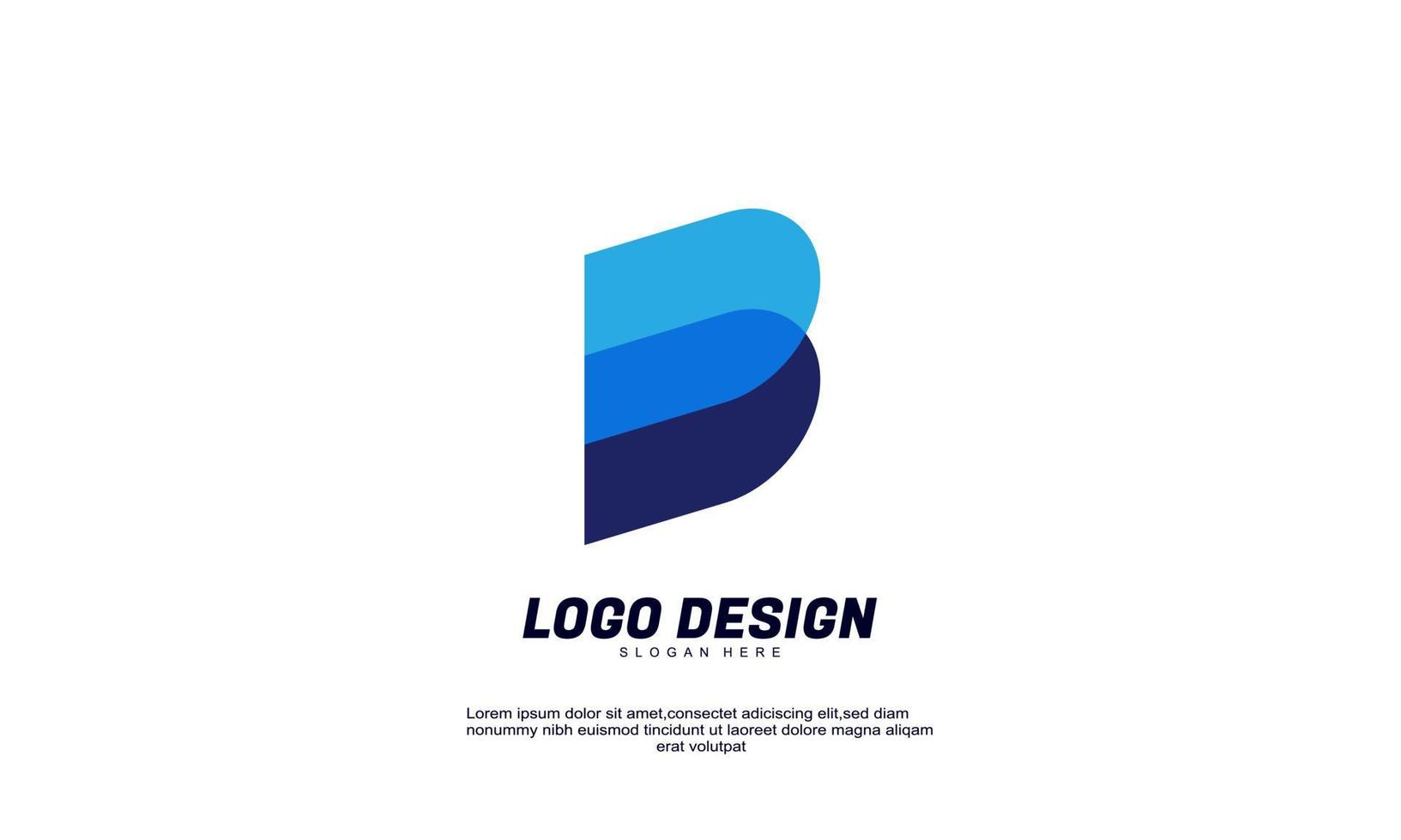 Tolles kreatives modernes Ideen-Branding für Unternehmen oder mehrfarbiges Firmendesign mit flachem Design vektor