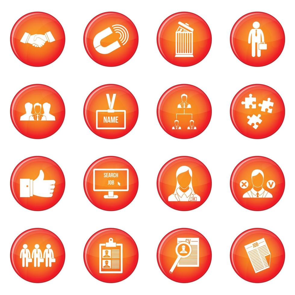 Human Resource Management-Icons Vektor-Set vektor