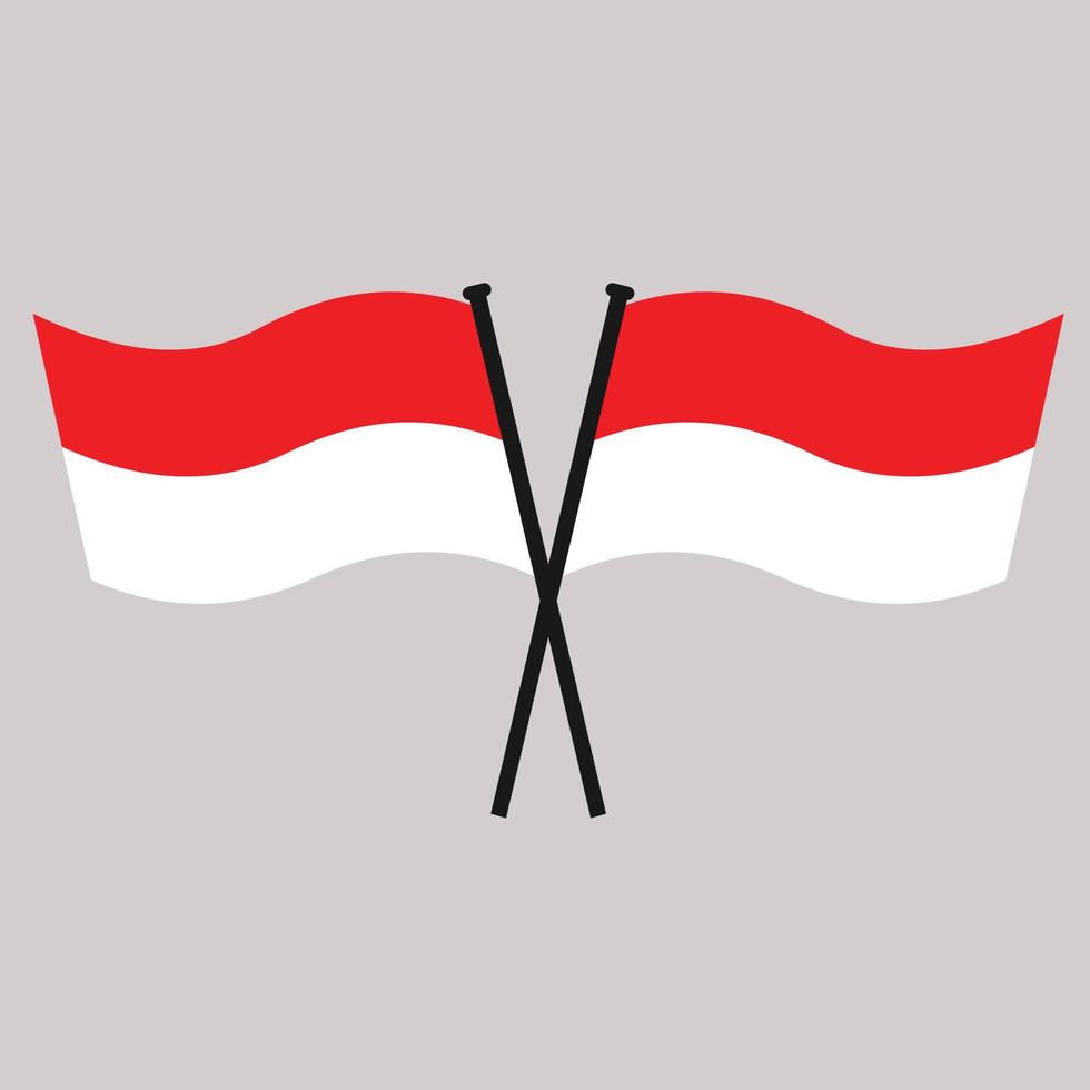 Indonesiens land vektor flagga. symbol, ikon
