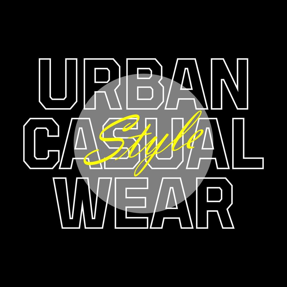 urban casual stil typografi t-shirt design vektor