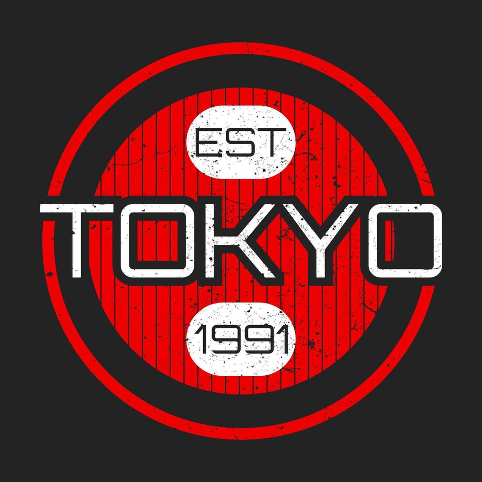 tokyo typografi t-shirt design vektor