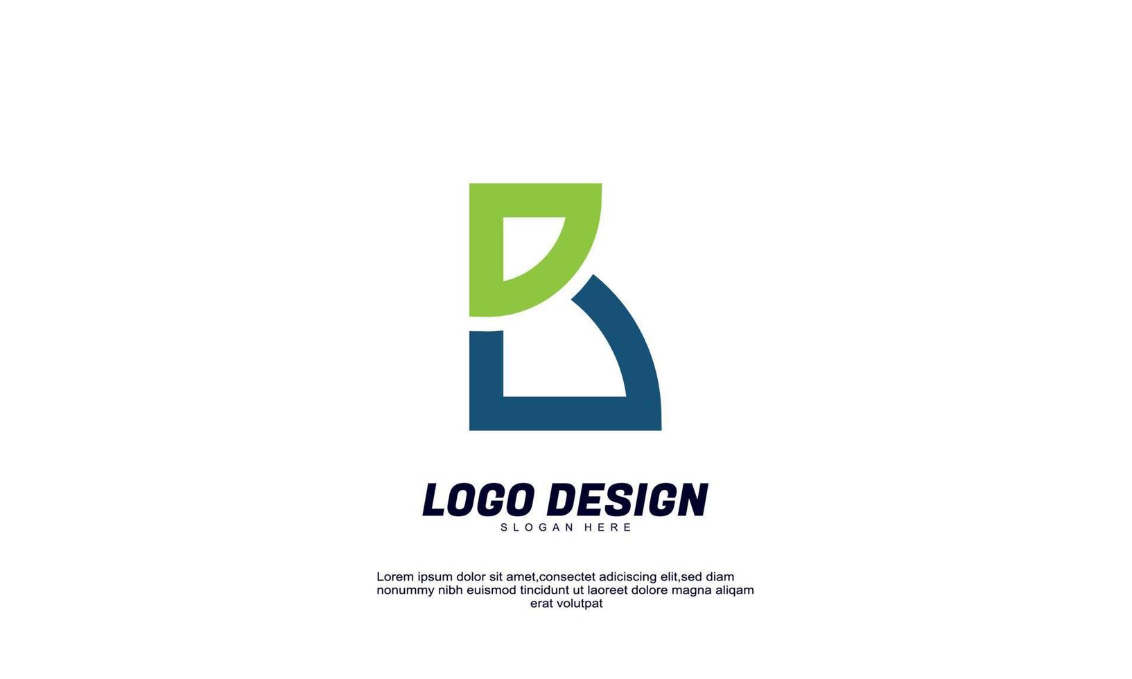 lager abstrakt form idé varumärke logotyp modern för företag och företag samlingar designmall vektor
