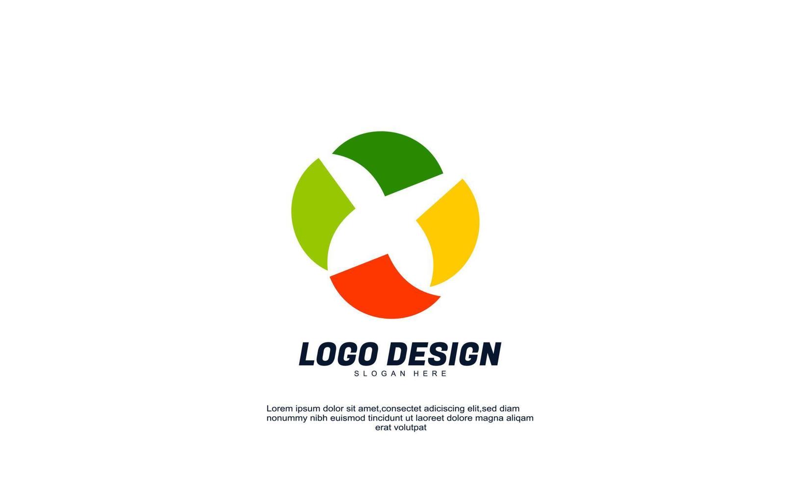 abstrakt kreativt företag företag brandtity färgglada gradient logotyp vektor