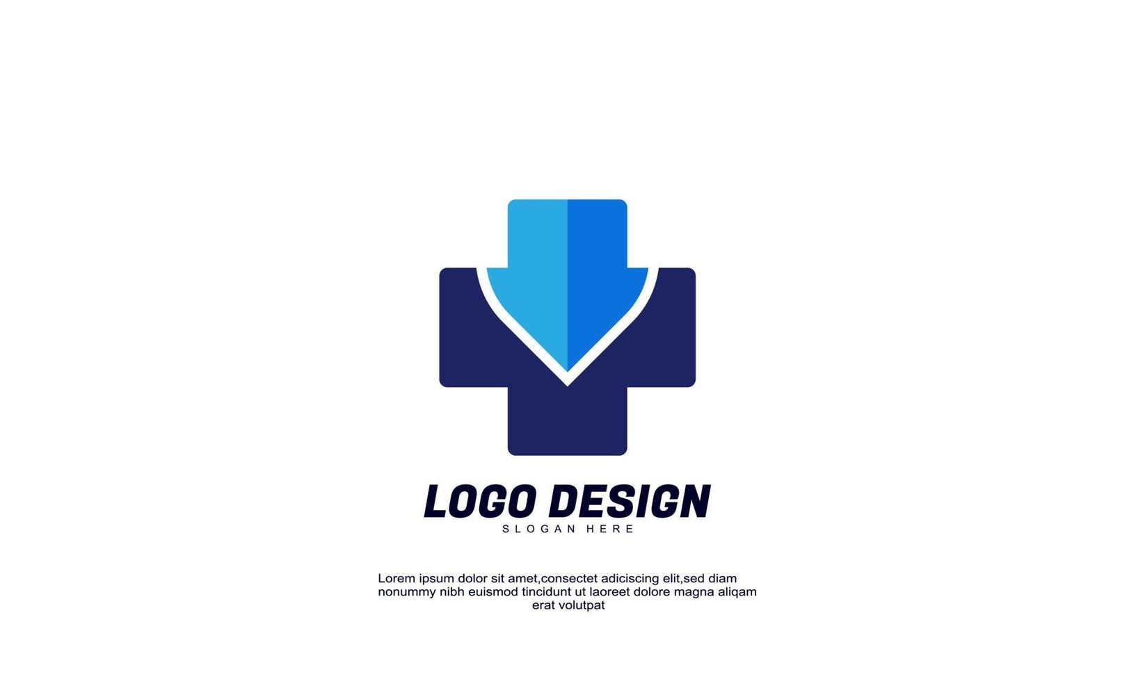 fantastisk kreativ logotyp medicinsk apotek för hälsosamt företag designmall vektor