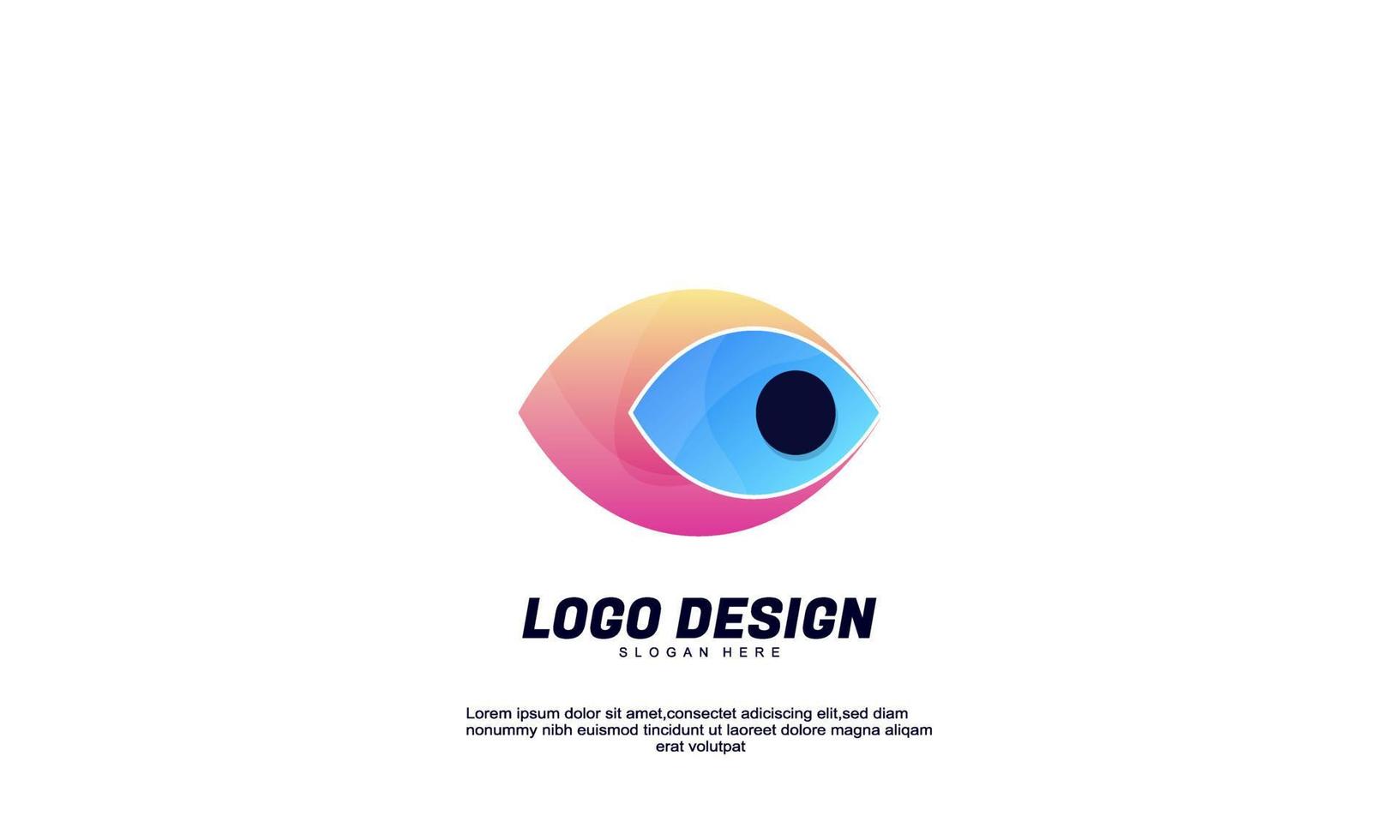 Stock Vektor abstrakte kreative Logo-Auge-Idee für Branding-Identitätsunternehmen oder Business-Farbverlauf-Design-Vorlage