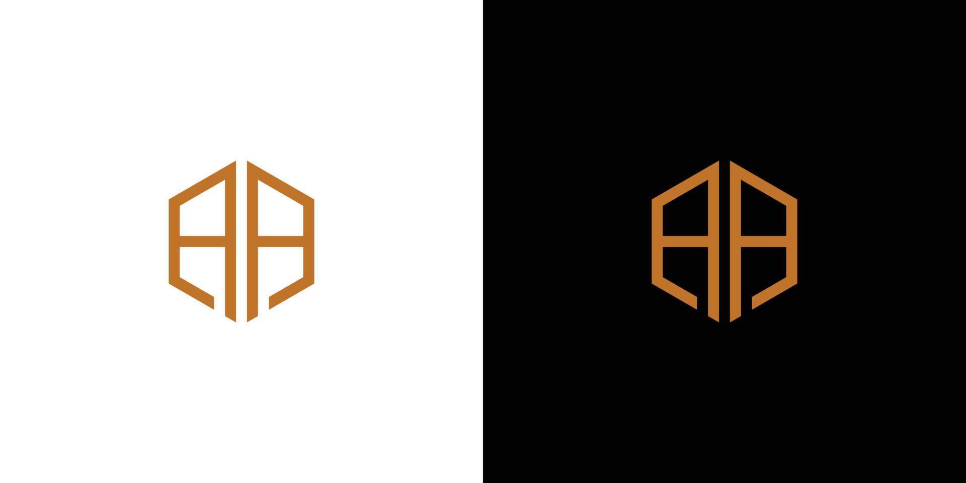 modernes und elegantes AA-Initialen-Logo-Design vektor