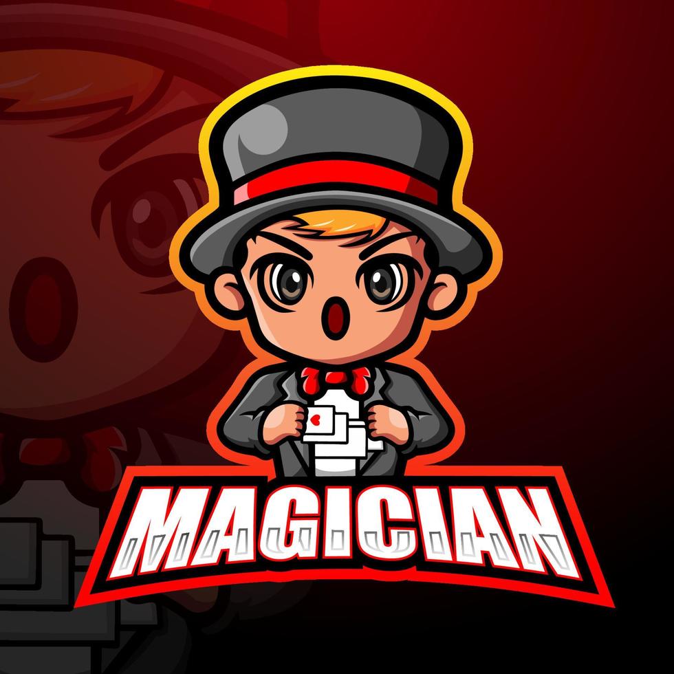 magiker maskot esport logotypdesign vektor