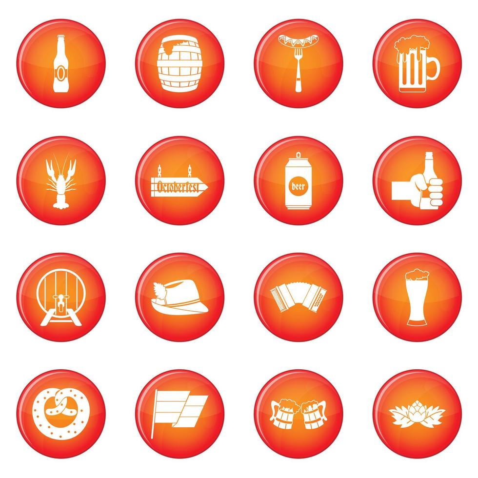 Oktoberfest-Icons-Vektor-Set vektor