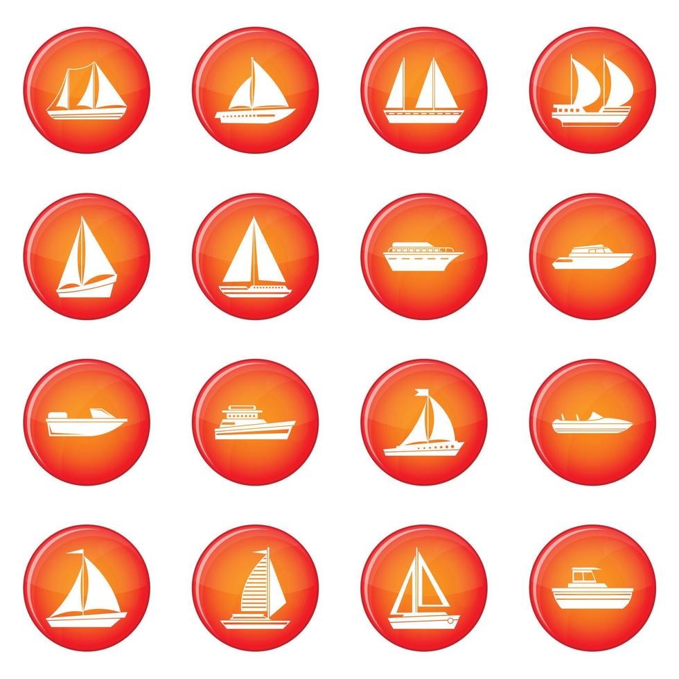 Boot-Icons-Vektor-Set vektor