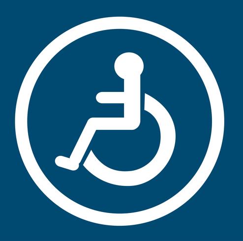 Bad für Menschen mit Behinderungen, Behindertentoilette, Badschilder vektor