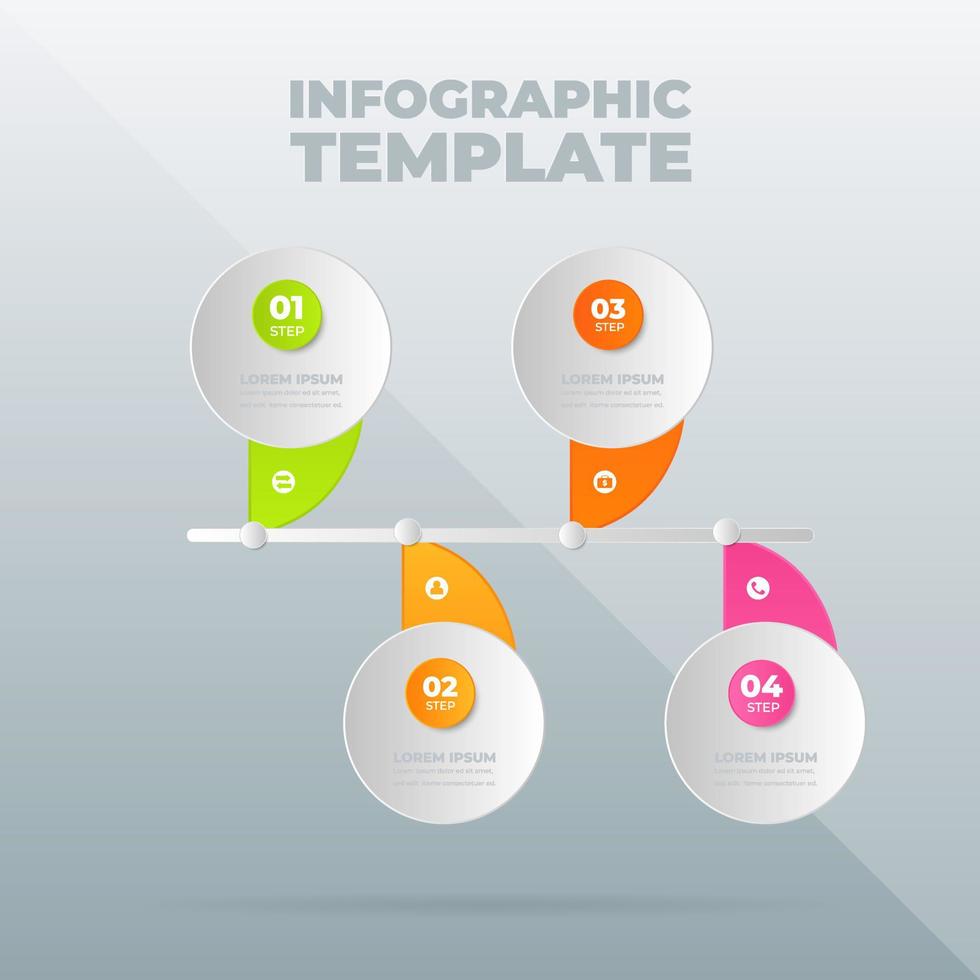 Vektor-Infografik-Designvorlage mit Optionen oder Schritten vektor