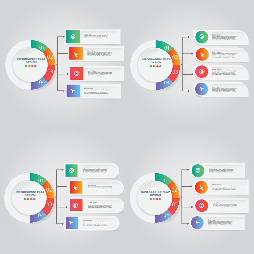 Visualisierung von Geschäftsdaten. Prozessdiagramm. abstrakte Elemente von Diagrammen, Diagrammen mit Schritten, Optionen, Teilen oder Prozessen. Vektorgeschäftsvorlage für die Präsentation. kreatives konzept für infografik. vektor