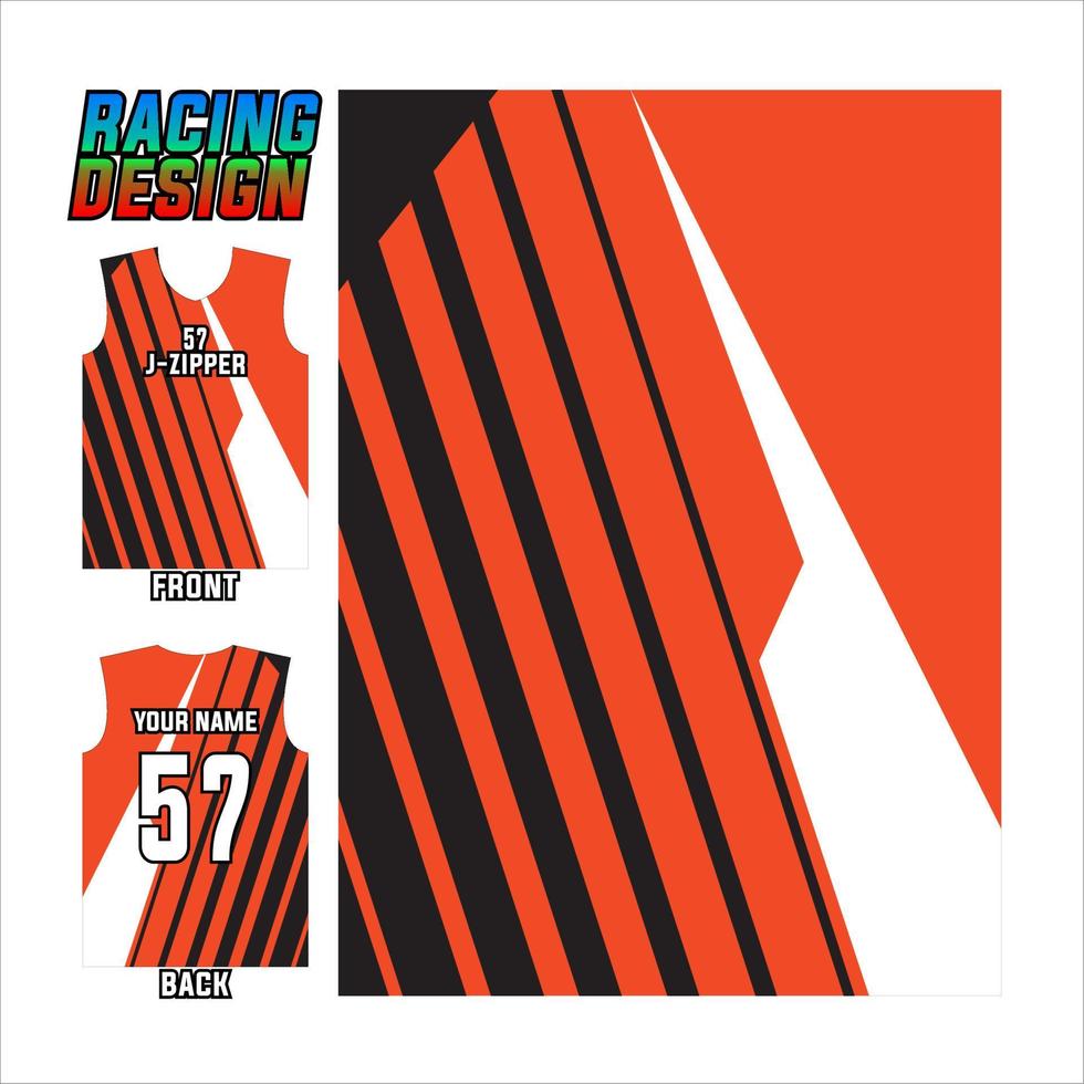 Jerseydruck und edles Design für den Rennsport. bunte abstrakte Designillustration für Sportmannschaft vektor