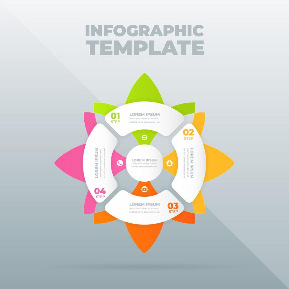 Vektor-Infografik-Designvorlage mit Optionen oder Schritten vektor