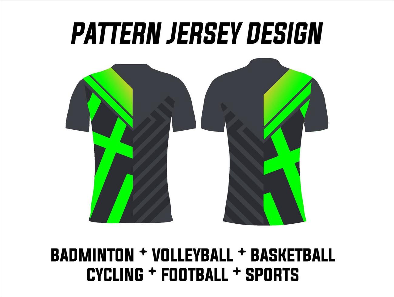 illustration av jerseytryckdesign för fotboll, volleyboll, basket, cykling, badminton och spelidrottslag vektor