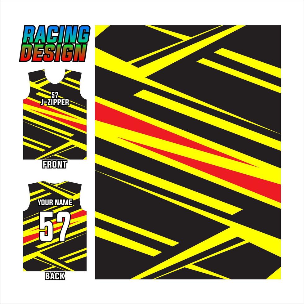 jerseytryck och sublim design för racingsporter. färgglad abstrakt designillustration för idrottslag vektor