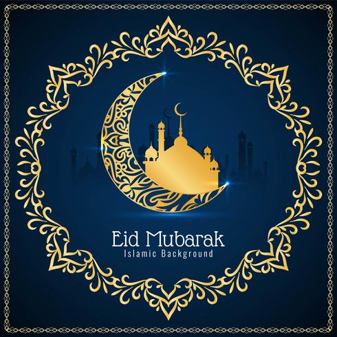 Abstrakter schöner Eid Mubarak-Festivalhintergrund vektor