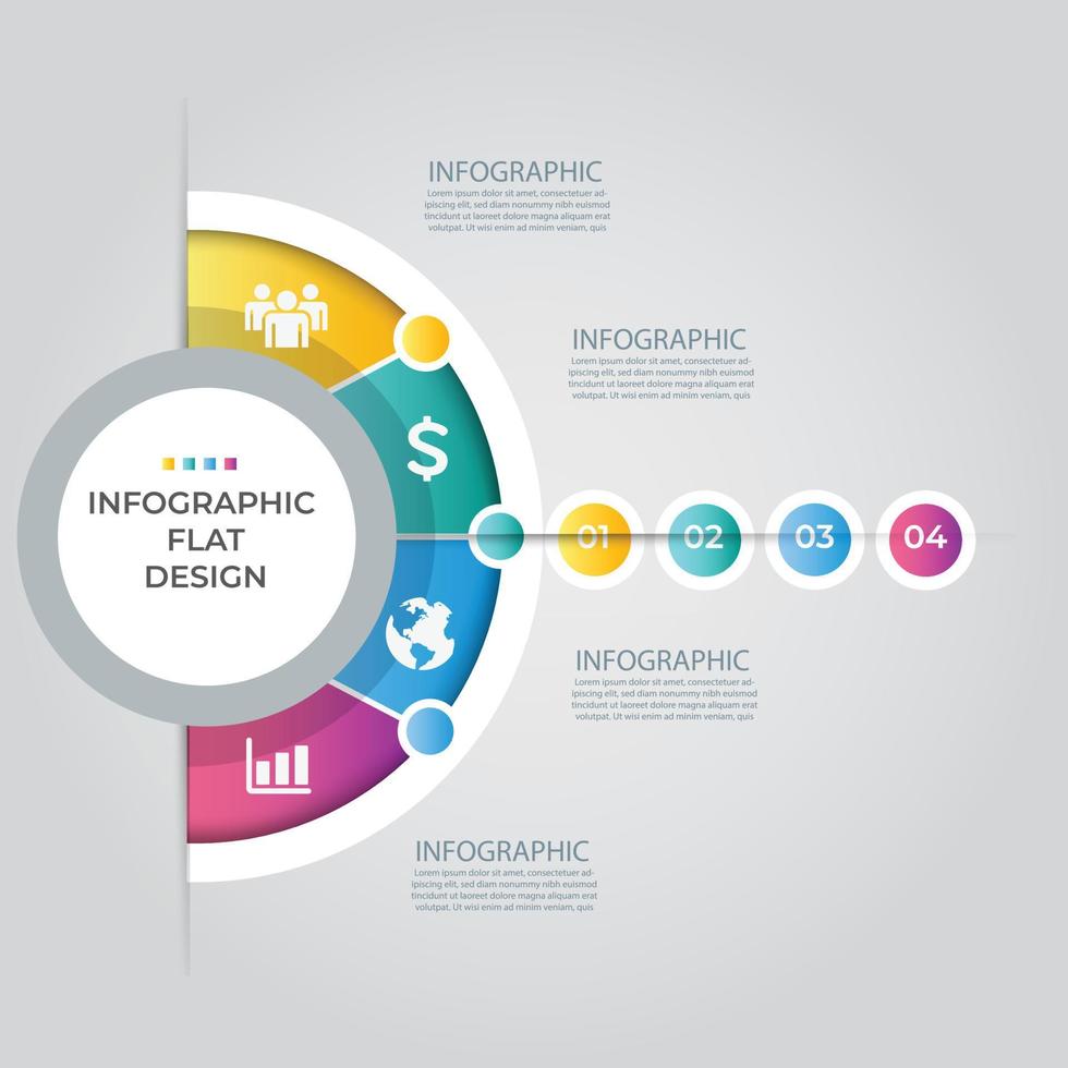 visualisering av affärsdata. processdiagram. abstrakta element av graf, diagram med steg, alternativ, delar eller processer. vektor affärsmall för presentation. kreativt koncept för infographic.