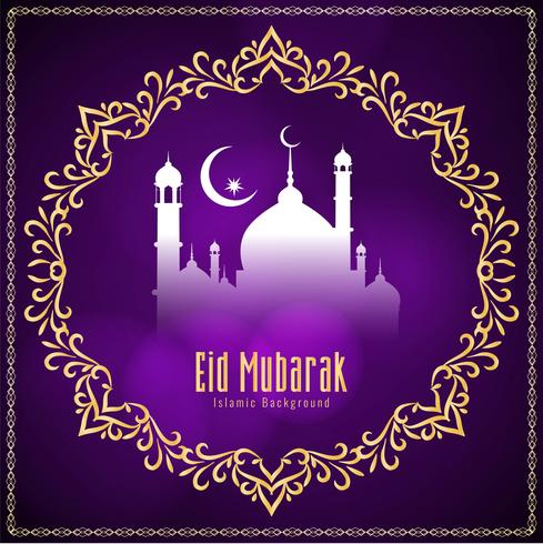 Abstrakt elegant Eid Mubarak dekorativ bakgrund vektor