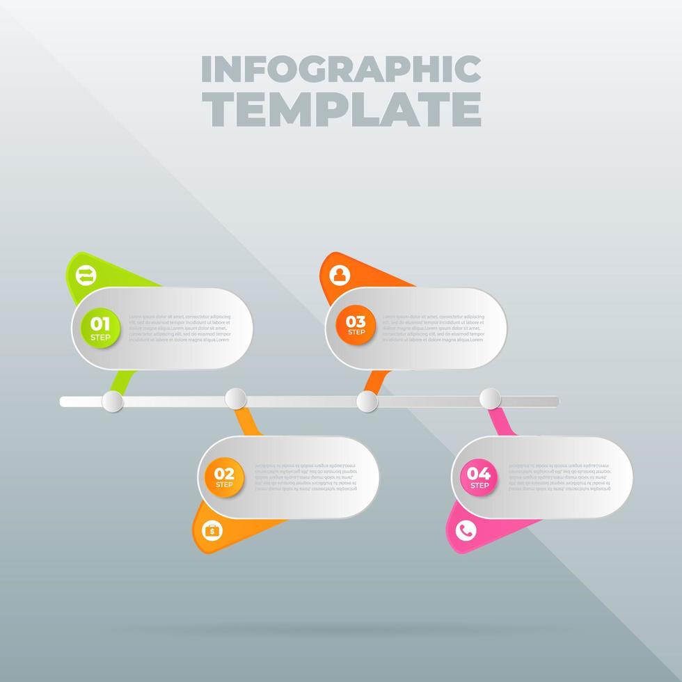 Vektor-Infografik-Designvorlage mit Optionen oder Schritten vektor