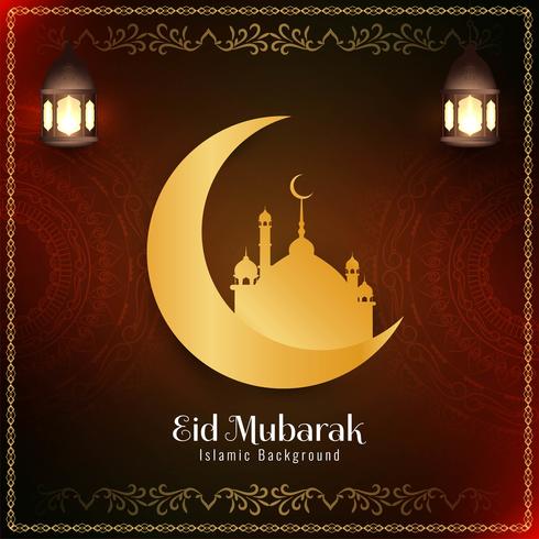 Abstrakter islamischer Eid Mubarak-Hintergrund vektor