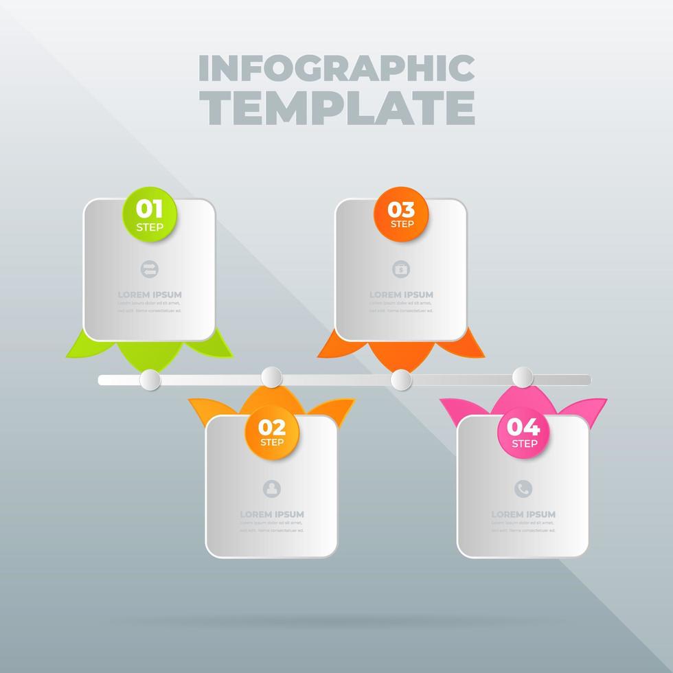 Vektor-Infografik-Designvorlage mit Optionen oder Schritten vektor