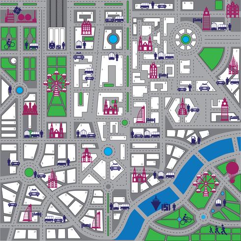 Karta stad vektor