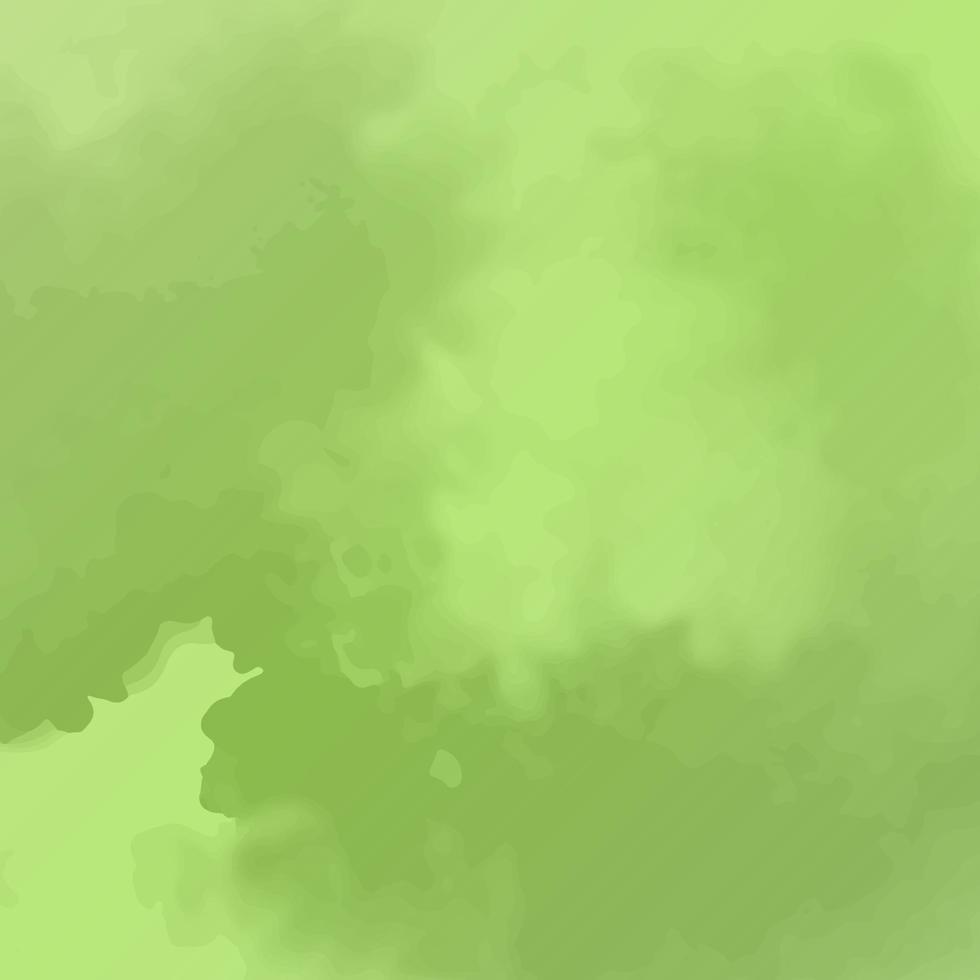 grüner abstrakter aquarellhintergrund mit tropfenflecken und wischflecken vektor