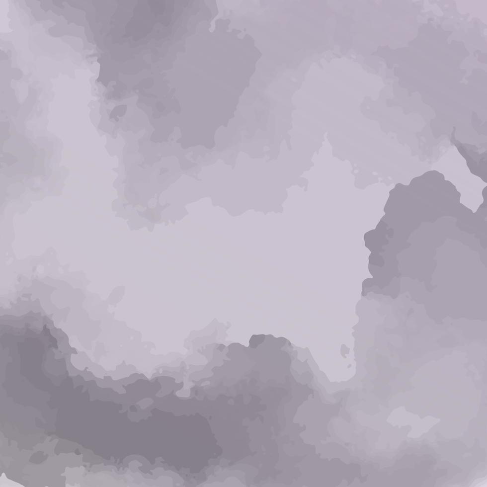 grauer wolken-aquarellhintergrund mit tropfenflecken und wischflecken vektor