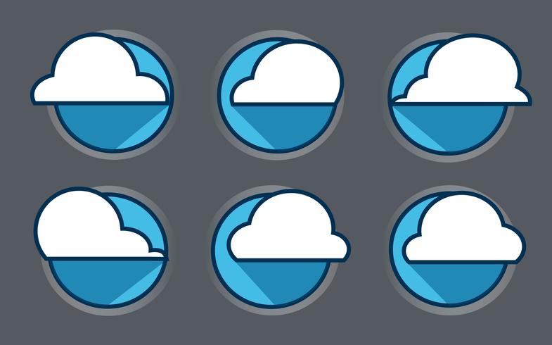 Cloud ikon vektor, vektor illustration. Plattformad stil
