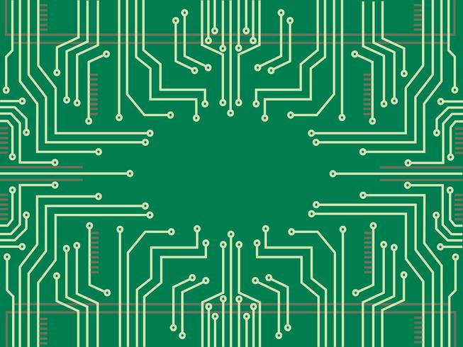 mikrochip linje teknik symbol abstrakt bakgrund vektor