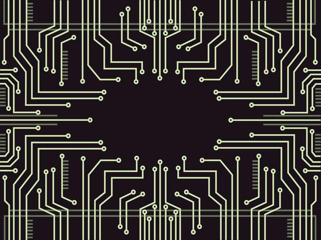 mikrochip linje teknik symbol abstrakt bakgrund vektor