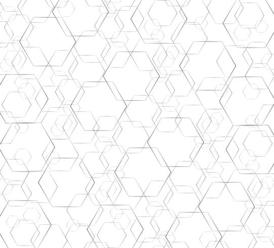 Hexagonlinie Zusammenfassung und Raumkunsthintergrund vektor