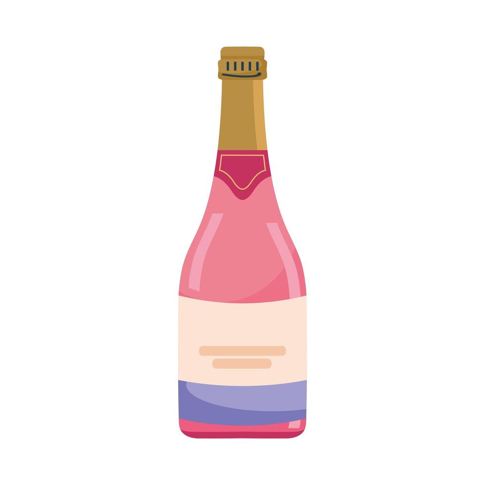 champagneflaska rosa vektor