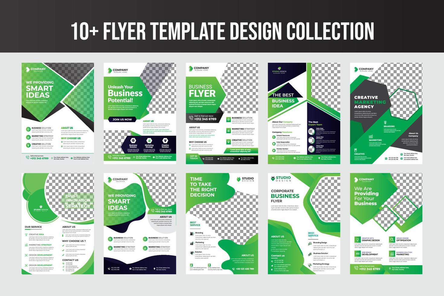 modern corporate flyer mall design bunt samling vektor