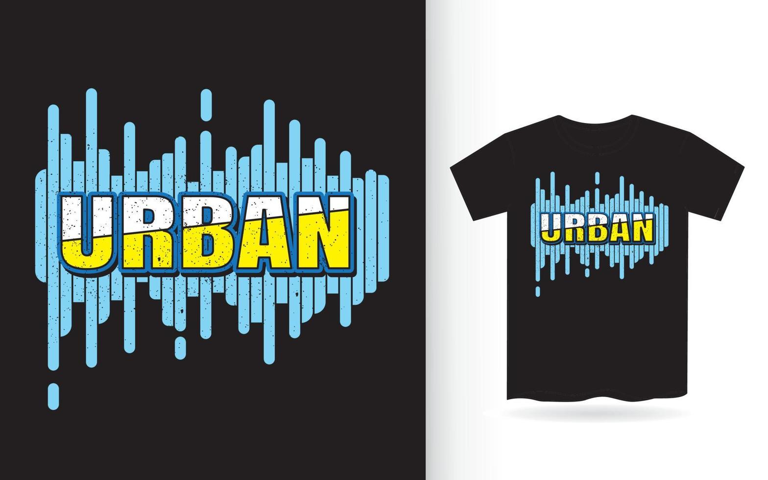 urbanes modernes Typografie-T-Shirt vektor