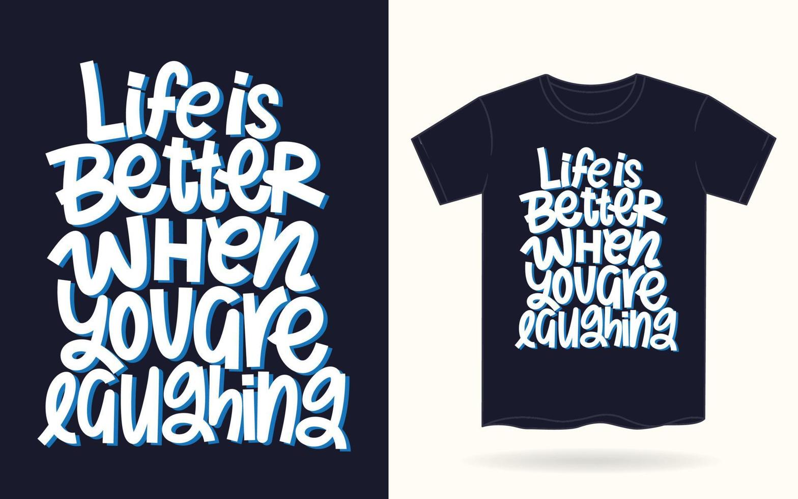 liv motiverande typografi citat för t-shirt vektor