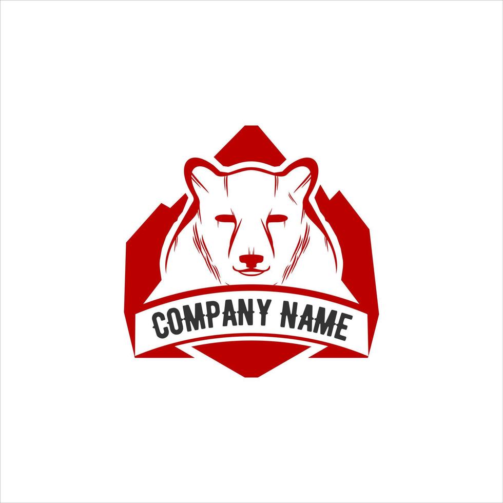träindustrin logotyp hantverkare badge med björn illustration vektor