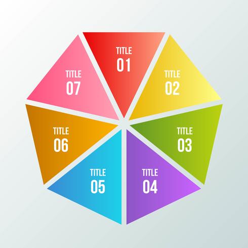 Kreisdiagramm, geometrisches infographic mit Dreieckform vektor