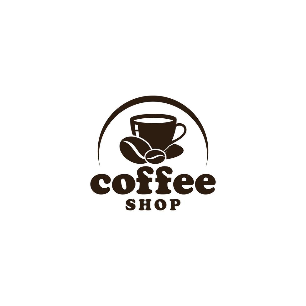 Café-Logo-Vorlagenvektor auf weißem Hintergrund vektor