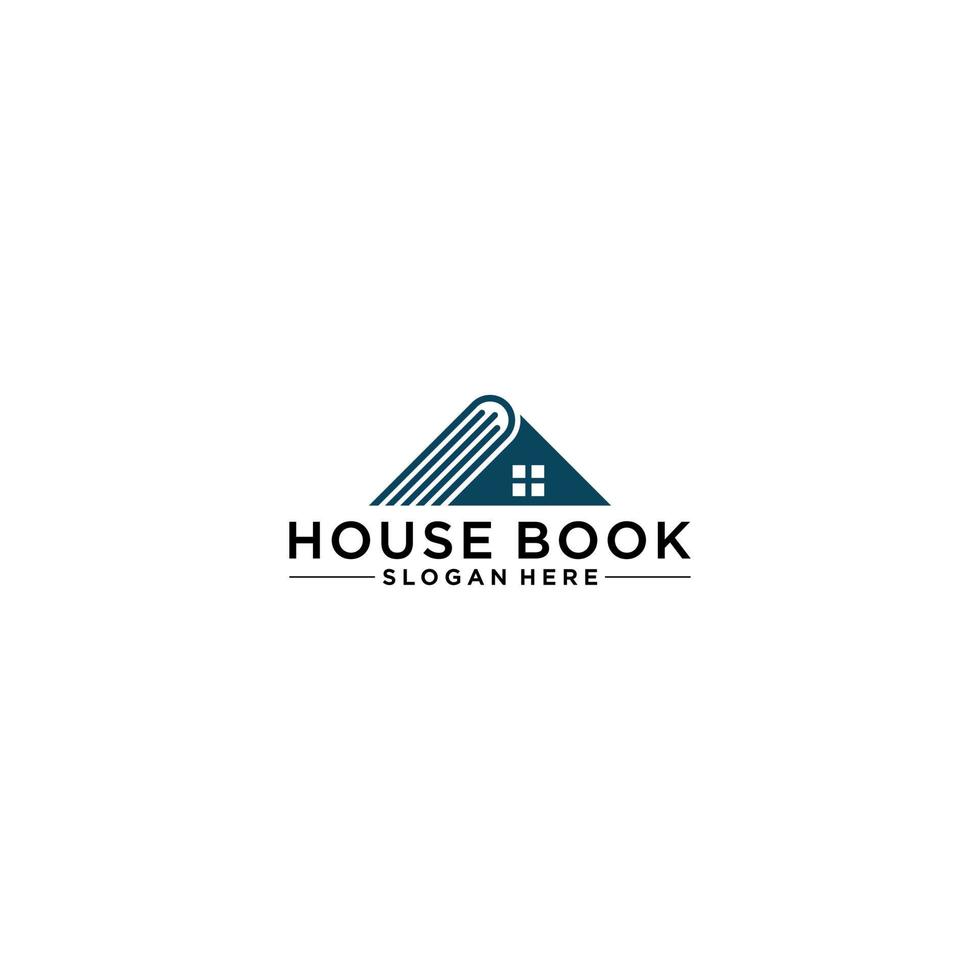 leicht zu erkennendes und zu merkendes Buchhaus-Logo auf weißem Hintergrund vektor