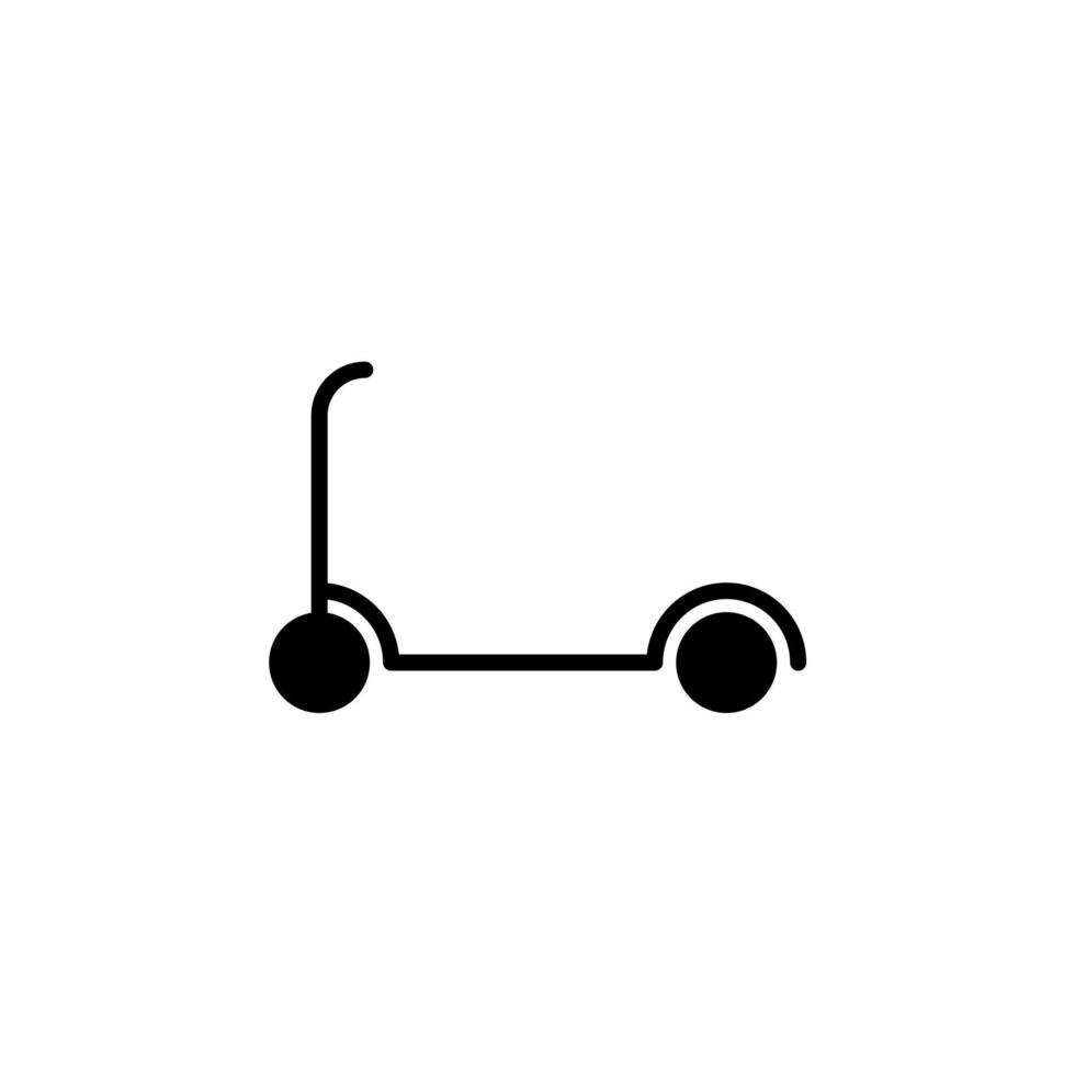 Scooter, Tretroller festes Symbol, Vektor, Illustration, Logo-Vorlage. für viele Zwecke geeignet. vektor