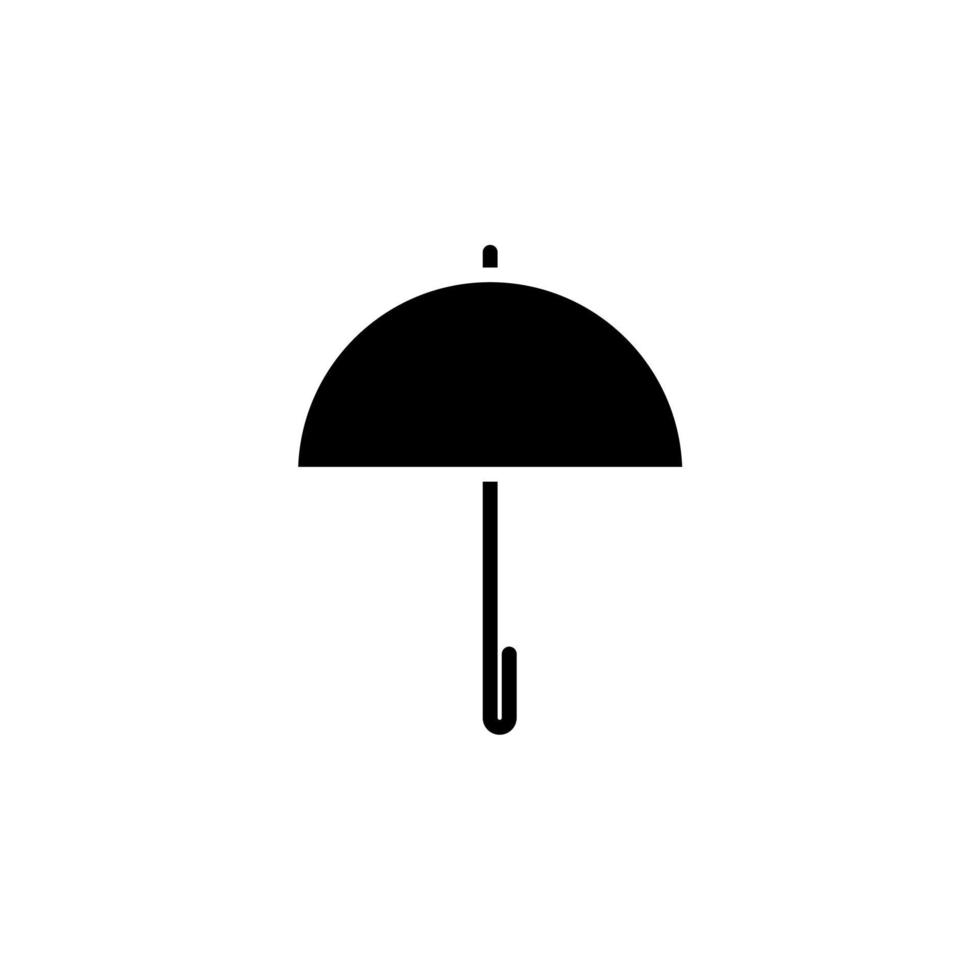 Regenschirm, Wetter, Schutz festes Symbol, Vektor, Illustration, Logo-Vorlage. für viele Zwecke geeignet. vektor