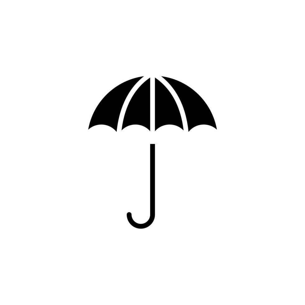 Regenschirm, Wetter, Schutz festes Symbol, Vektor, Illustration, Logo-Vorlage. für viele Zwecke geeignet. vektor