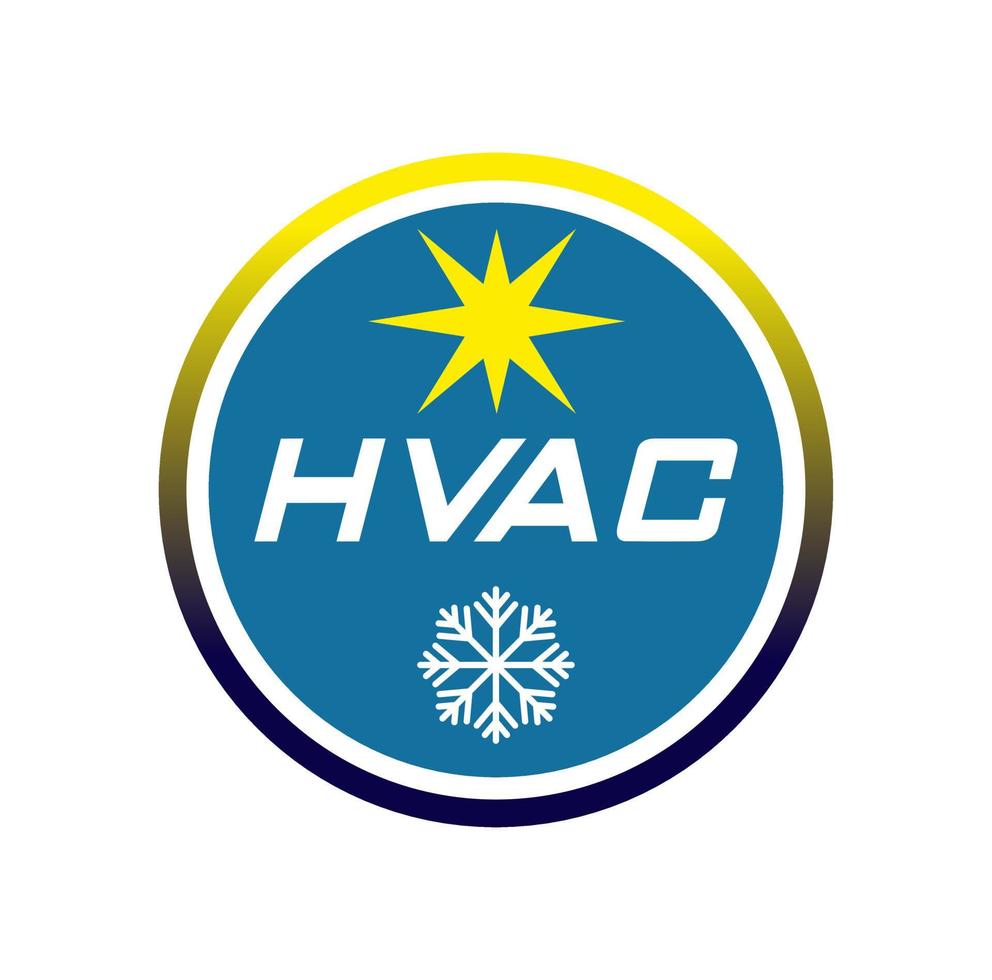 hvac logotyp design illustration vektor