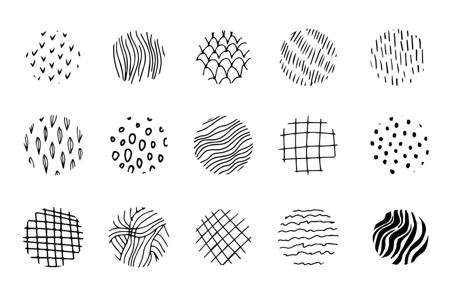 organisk vektor abstrakta texturer, vågor, prickar, linjer, former.