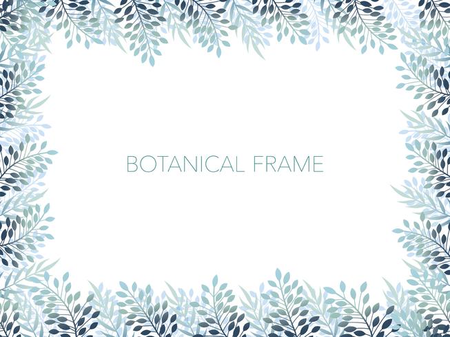 Botanisk bakgrund / ram med textutrymme. vektor