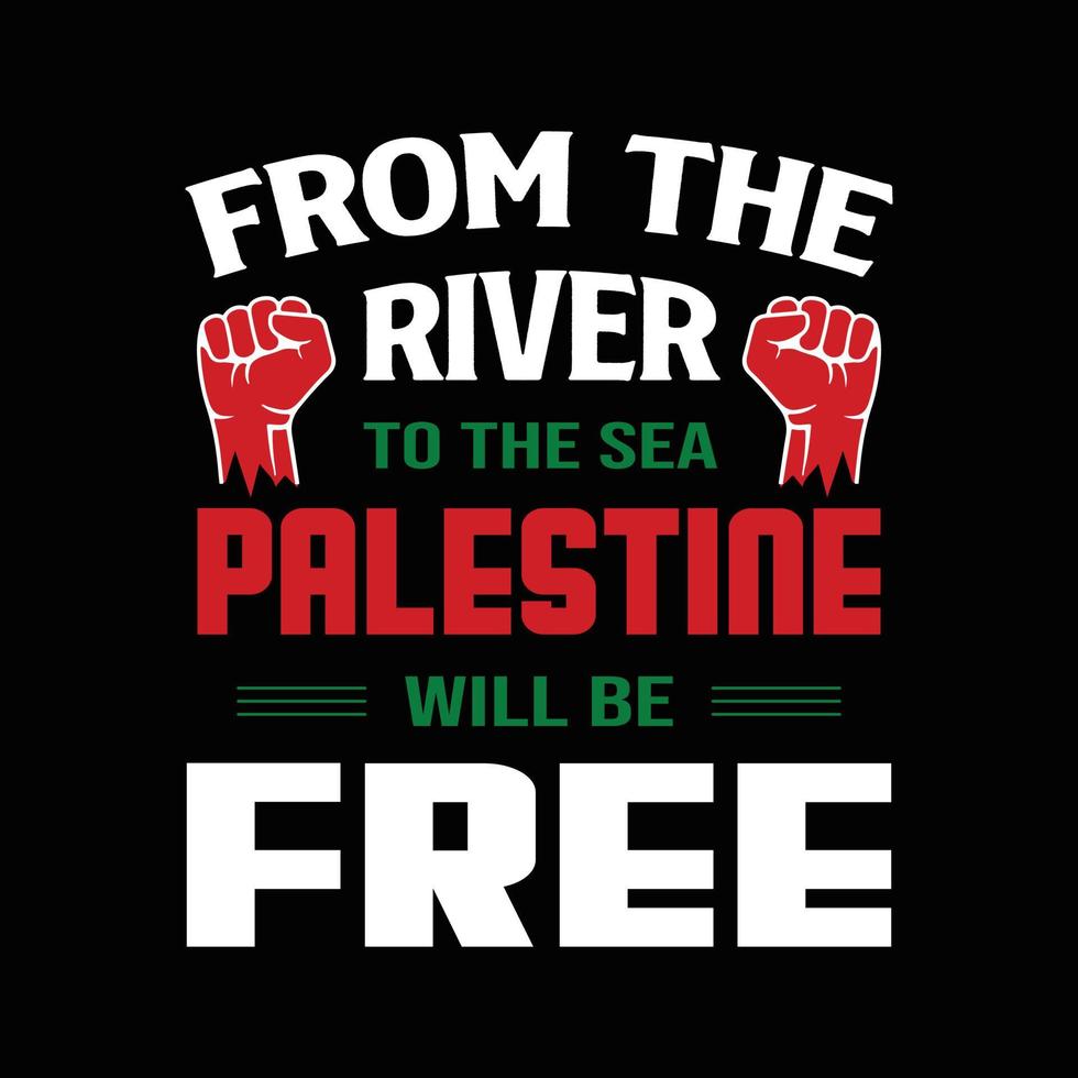 Palästina-T-Shirt-Design. retten sie gaza, retten sie den palästina-protesthemdvektor. vektor