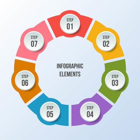 Cirkeldiagram, cirkel infografiskt eller cirkulärt diagram vektor